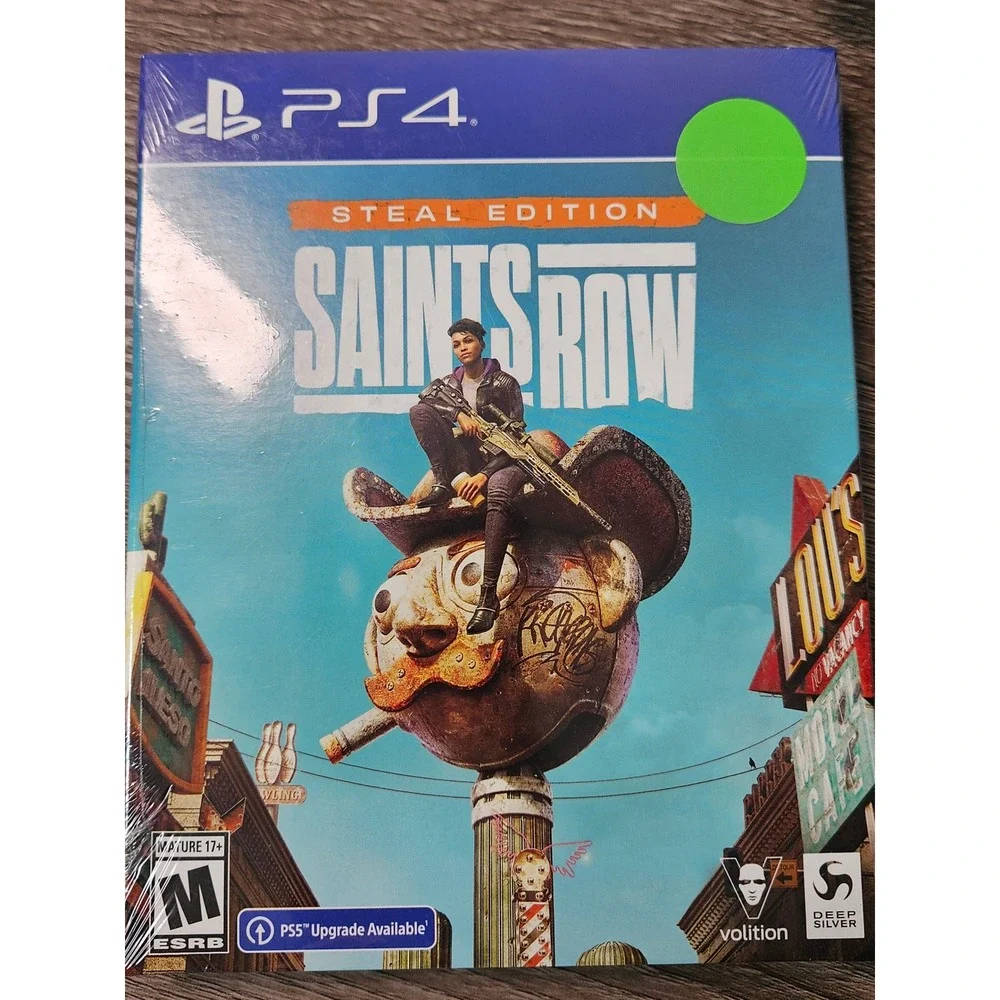 Saints Row Steal Edition PS4 PlayStation 4 New Sealed PS5 Upgrade Deep Silver
